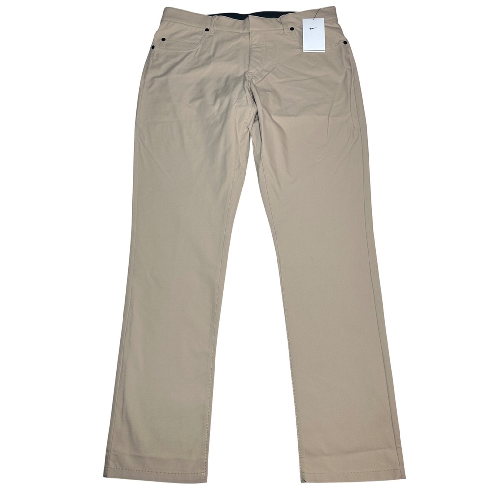 NEW Nike Tour Golf Pants Mens 34x34 Slim Fit Stretch Comfort Khaki Tan FD5615